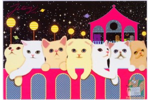 Почтовая открытка Jetoy Choo Choo Cats - 09