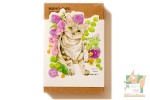 Набор из 30 фигурных открыток: Кошки в цветах