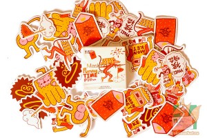 Набор из 45 наклеек: Обезьяны