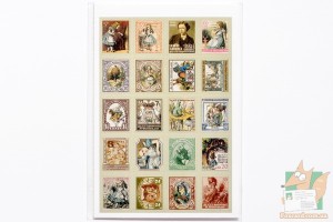 80 наклеек в виде марок: Алиса