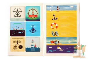 Набор наклеек из 8 листов: Море