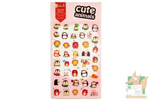 Набор наклеек: Круглолицые звери