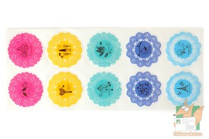 Набор наклеек: Разноцветные кружева