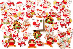 Набор из 48 наклеек: Весёлый Санта