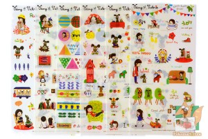 Набор наклеек из 6 листов: Одонг и Валери