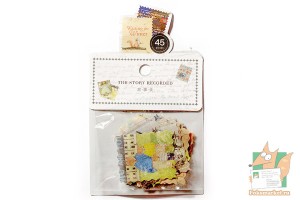 Набор наклеек в виде марок: Книжные иллюстрации