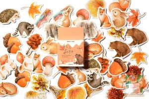 Набор из 46 наклеек: Лесные жители