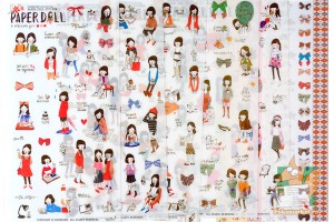 Наборы наклеек из 6 листов: Бумажная кукла