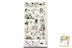 Наборы чб наклеек 6 листов: Путешествия, наука и питомцы