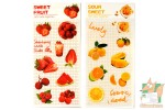 Наборы наклеек с фруктами: Красное и желтое