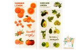 Наборы наклеек с фруктами: Оранжевое и зелёное