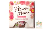 Набор из 40 наклеек: Розовые цветы с золочением