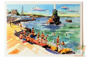 Открытка: Купальщики. Лето 2017. Севастополь