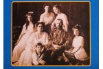 Льняная открытка: царская семья Романовых