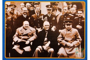 Льняная открытка: Ялтинская конференция 