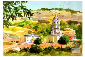 Открытка: Храм в Бахчисарае