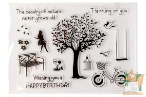 Набор штампов: Осенний двор