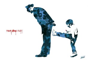 Открытка: Пинок бесплатно