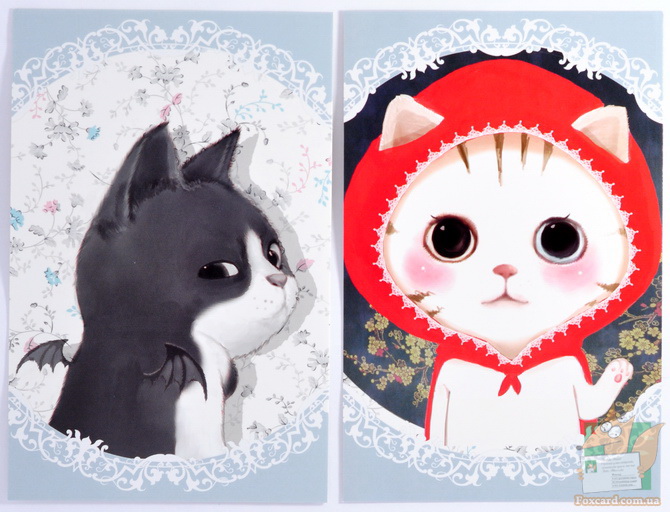 Открытки с иллюстрациями кошек и котов