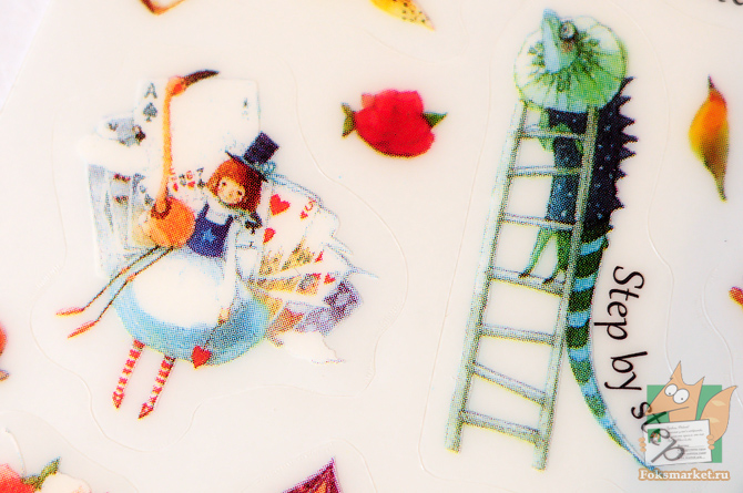 Наклейки Алиса в стране чудес