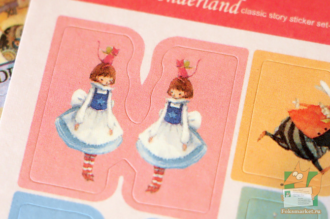 Наклейки Алиса в стране чудес