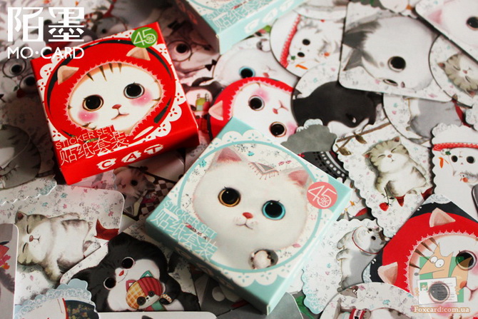 Наклейки стикеры с кошками для посткроссинга