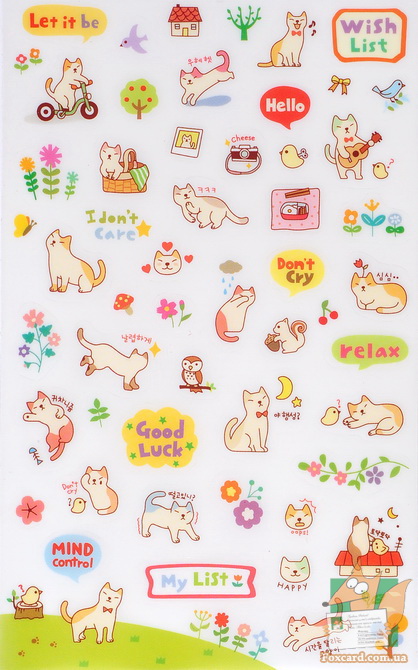 Наклейки, стикеры с кошками