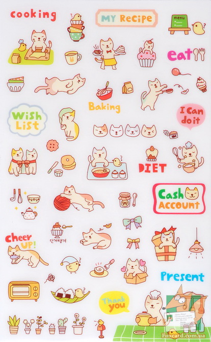 Наклейки, стикеры с кошками