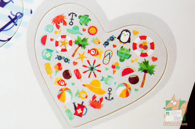 наклейки море