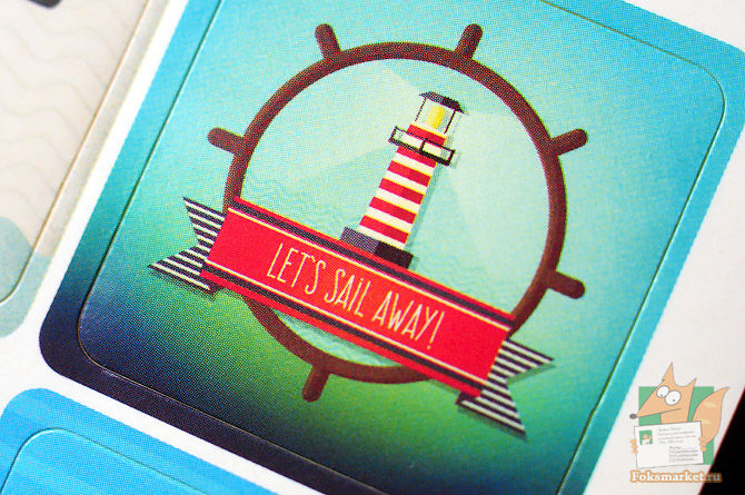 наклейки море