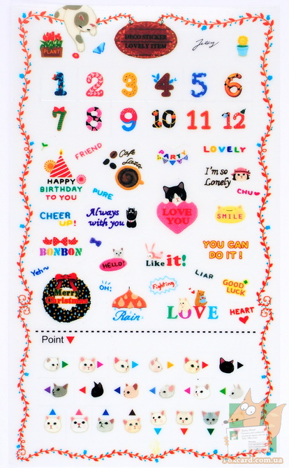 Наклейки и стикеры по корейским кошкам Jetoy