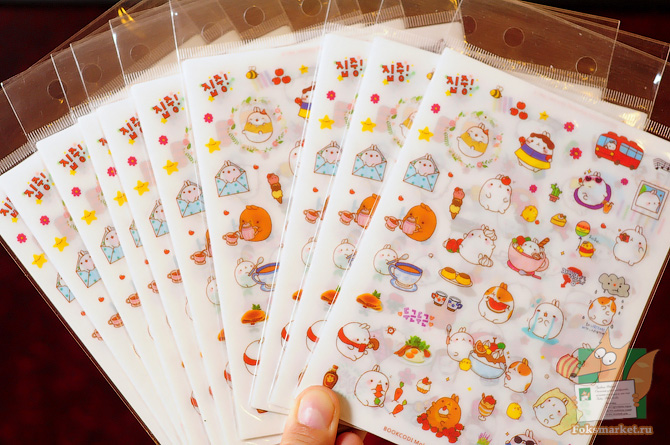 Наклейки Molang