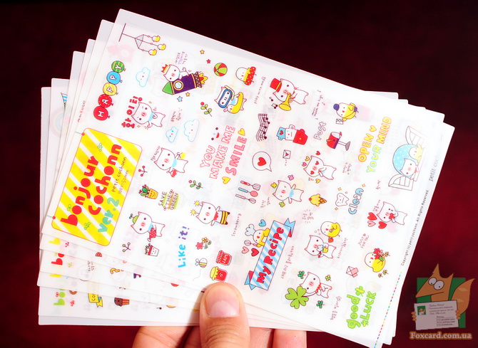 Набор наклеек со свинками