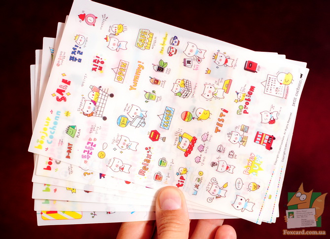 Набор наклеек со свинками