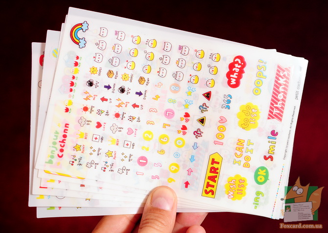 Набор наклеек со свинками