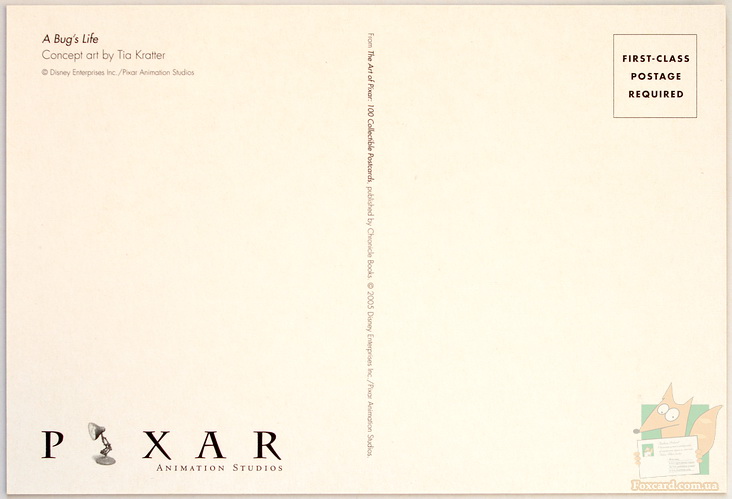 Задник открыток Pixar